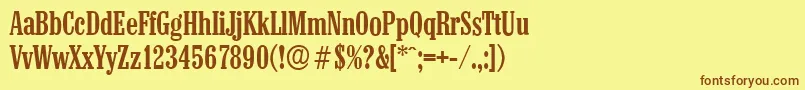 ColonelserialMediumRegular Font – Brown Fonts on Yellow Background