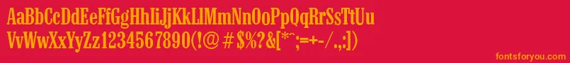 ColonelserialMediumRegular Font – Orange Fonts on Red Background