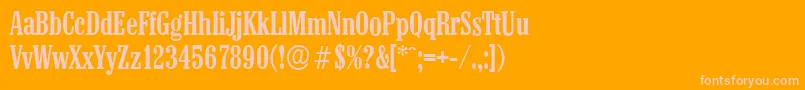 ColonelserialMediumRegular Font – Pink Fonts on Orange Background