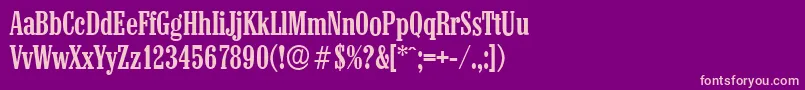 ColonelserialMediumRegular Font – Pink Fonts on Purple Background