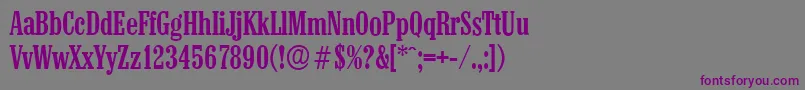 ColonelserialMediumRegular Font – Purple Fonts on Gray Background