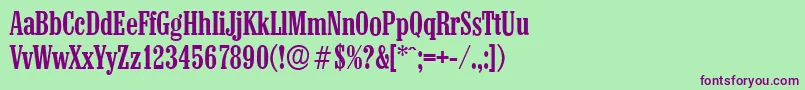 ColonelserialMediumRegular Font – Purple Fonts on Green Background