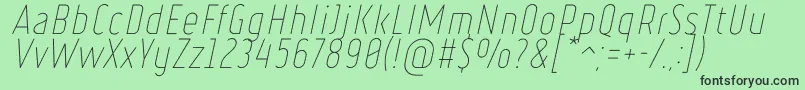 RulerVolumeLight Font – Black Fonts on Green Background