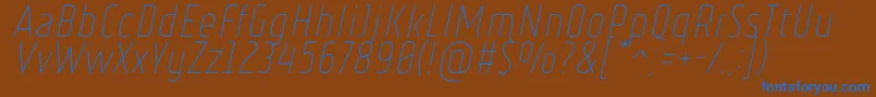 RulerVolumeLight Font – Blue Fonts on Brown Background