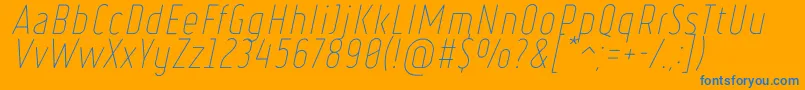 RulerVolumeLight Font – Blue Fonts on Orange Background