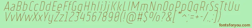 RulerVolumeLight Font – Brown Fonts on Green Background