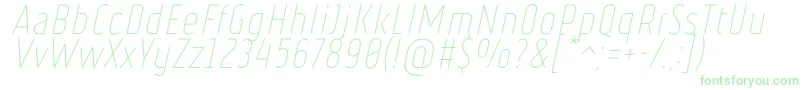 RulerVolumeLight Font – Green Fonts on White Background