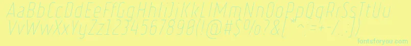 RulerVolumeLight Font – Green Fonts on Yellow Background