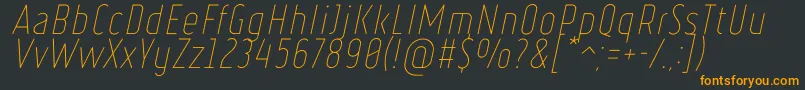 RulerVolumeLight Font – Orange Fonts on Black Background