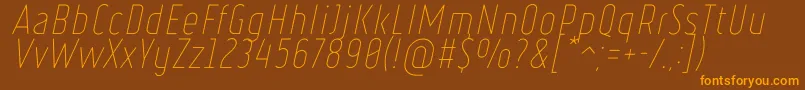 RulerVolumeLight Font – Orange Fonts on Brown Background