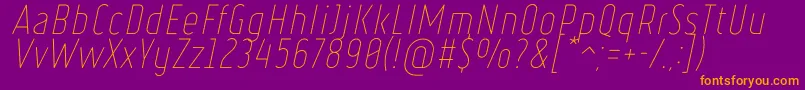 RulerVolumeLight Font – Orange Fonts on Purple Background