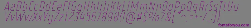RulerVolumeLight Font – Purple Fonts on Gray Background
