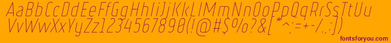 RulerVolumeLight Font – Purple Fonts on Orange Background