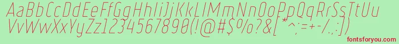 RulerVolumeLight Font – Red Fonts on Green Background