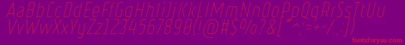 RulerVolumeLight Font – Red Fonts on Purple Background