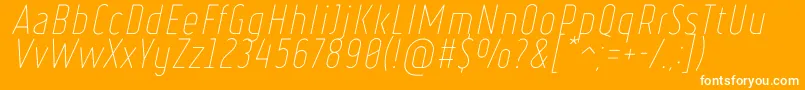 RulerVolumeLight Font – White Fonts on Orange Background