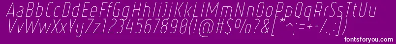 RulerVolumeLight Font – White Fonts on Purple Background