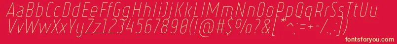 RulerVolumeLight Font – Yellow Fonts on Red Background