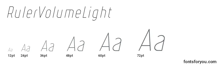 RulerVolumeLight Font Sizes