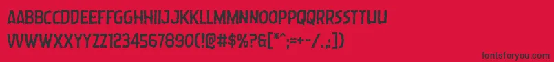 Police Wormcuisine – polices noires sur fond rouge