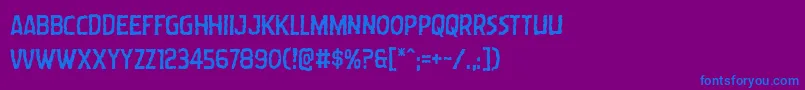 Wormcuisine Font – Blue Fonts on Purple Background