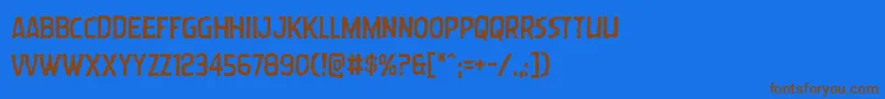 Wormcuisine Font – Brown Fonts on Blue Background