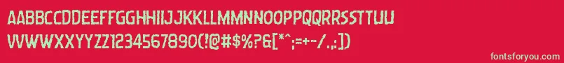 Wormcuisine Font – Green Fonts on Red Background