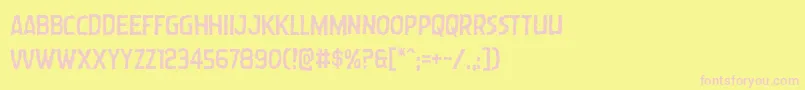 Wormcuisine Font – Pink Fonts on Yellow Background