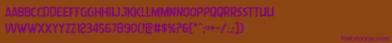 Wormcuisine Font – Purple Fonts on Brown Background