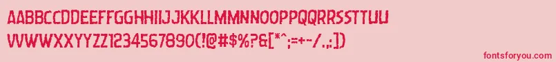 Wormcuisine Font – Red Fonts on Pink Background