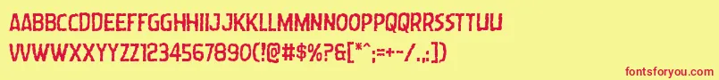 Wormcuisine Font – Red Fonts on Yellow Background