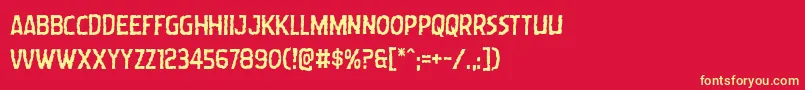 Wormcuisine Font – Yellow Fonts on Red Background