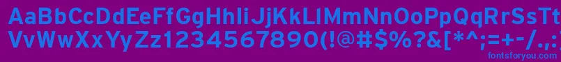 PftransitBold Font – Blue Fonts on Purple Background