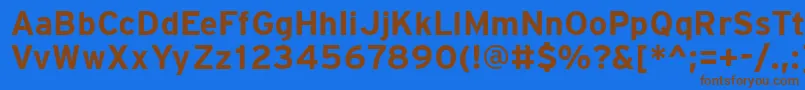 PftransitBold Font – Brown Fonts on Blue Background