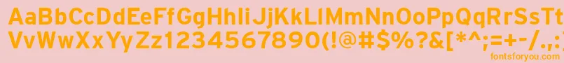 PftransitBold Font – Orange Fonts on Pink Background