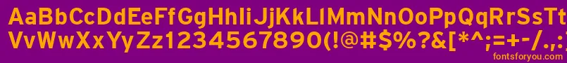 PftransitBold Font – Orange Fonts on Purple Background