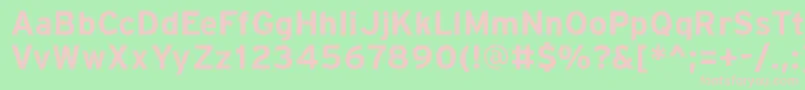 PftransitBold Font – Pink Fonts on Green Background