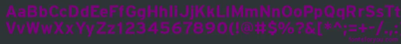 PftransitBold Font – Purple Fonts on Black Background