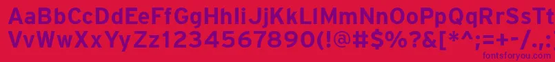 PftransitBold Font – Purple Fonts on Red Background