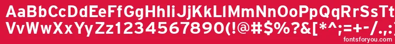 PftransitBold Font – White Fonts on Red Background