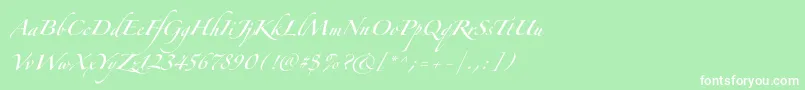 Zapfinoforteltpro Font – White Fonts on Green Background