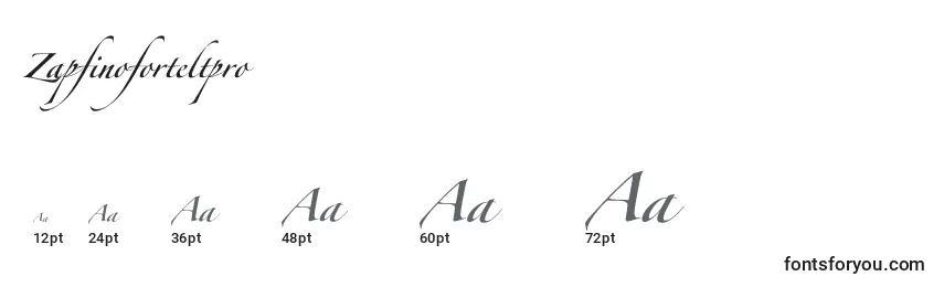 Größen der Schriftart Zapfinoforteltpro