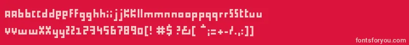 フォントProliferation – 赤い背景にピンクのフォント