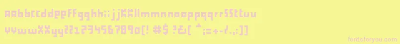 フォントProliferation – ピンクのフォント、黄色の背景
