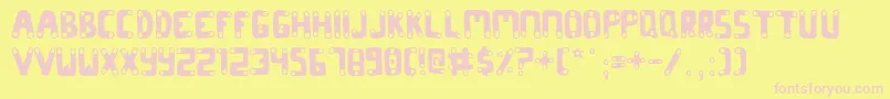Codon Font – Pink Fonts on Yellow Background