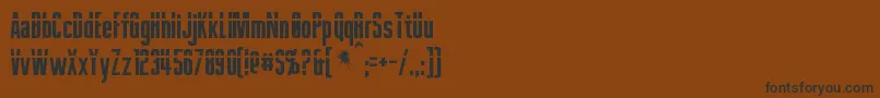Phelps-Schriftart – Schwarze Schriften auf braunem Hintergrund