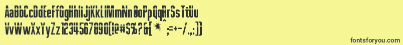 Phelps Font – Black Fonts on Yellow Background