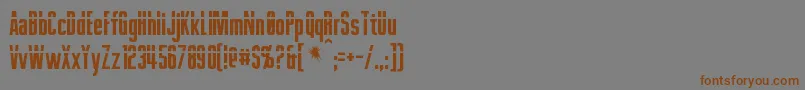 フォントPhelps – 茶色の文字が灰色の背景にあります。