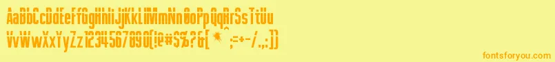 Phelps Font – Orange Fonts on Yellow Background