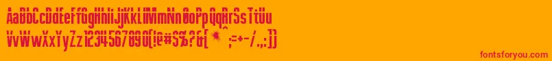 Phelps Font – Red Fonts on Orange Background
